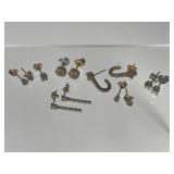 6 Pairs 10k gold earrings +1 6 Pairs 10k gold earrings +1