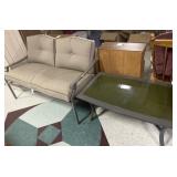 Outdoor Loveseat/Coffee Table, 2 Resin Chairs Outdoor Loveseat/Coffee Table, 2 Resin Chairs
