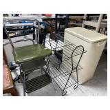 Cosco Stool, Wire Magazine Rack, Hamper Cosco Stool, Wire Magazine Rack, Hamper