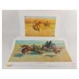 4 Remington Offset Lithographs 4 Remington Offset Lithographs