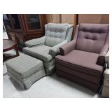 Upholstered Arm Chairs with ottoman Upholstered Arm Chairs with ottoman