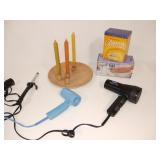 Para-Spa, Blow Dryer, Terra Cotta Candleholder Para-Spa, Blow Dryer, Terra Cotta Candleholder
