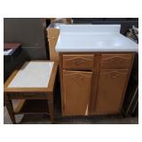 Side Table, Cabinet w/ Countertop, Barstool Side Table, Cabinet w/ Countertop, Barstool