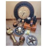 Wood Humidor, Wall Clock, Decor