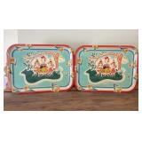 2 Vintage Double Dot Pepsi Cola Trays 2 Vintage Double Dot Pepsi Cola Trays