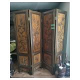 Hand Carved Teak Room Screen Hand Carved Teak Room Screen