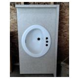 Vanity Top with Sink, Vanity Mirror, Wall Base Vanity Top with Sink, Vanity Mirror, Wall Base