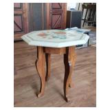 Stone Inlay Accent Table from India Stone Inlay Accent Table from India