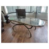 Caster Glass Top Coffee Table Caster Glass Top Coffee Table