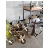 Antique Lead Glass Hanging Light, other Lights Antique Lead Glass Hanging Light, other Lights