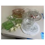 Depression Glass, Vaseline Glass Depression Glass, Vaseline Glass