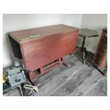 Antique Cherry Drop Leaf Table, Side Table Antique Cherry Drop Leaf Table, Side Table