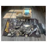 Silver Plate Flatware, Crystal Paperweights Silver Plate Flatware, Crystal Paperweights