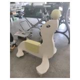 Wood Child's Seal Riding Toy Wood Child's Seal Riding Toy