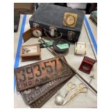 1920's License Plates, Compass's, Cane 1920's License Plates, Compass's, Cane