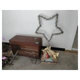 Walnut Display Case, Vintage Christmas Walnut Display Case, Vintage Christmas