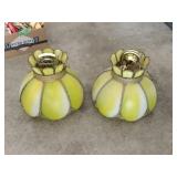 2 Stained Glass Hanging Light Fixtures 2 Stained Glass Hanging Light Fixtures
