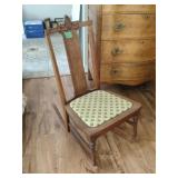 Antique Sewing Rocker w/ Needlepoint Seat Antique Sewing Rocker w/ Needlepoint Seat