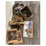 Vintage Buttons, Shoe Molds, Wood Boxes Vintage Buttons, Shoe Molds, Wood Boxes