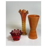 Marigold Carnival Glass Vase McCoy Vase