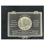 64 Kennedy Half Dollar 90% Silver in Memoriam Case