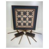 Vintage Wool Carders, Clothing Rack, Framed Art