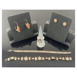 .90 OZT Sterling Silver Jewelry: Ring, Bracelet