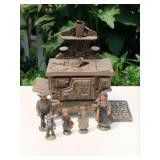 Crescent Toy Cast Iron Stove, Amish Figurines Crescent Toy Cast Iron Stove, Amish Figurines