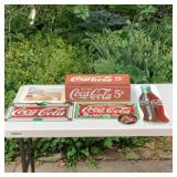 Coca Cola Wood Crate, Enamel Coke Sign Coca Cola Wood Crate, Enamel Coke Sign