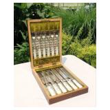 MOP Sterling Silver Handled 12 pc Utensils Set MOP Sterling Silver Handled 12 pc Utensils Set