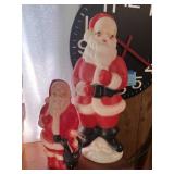 2 Blow Mold Santas 2 Blow Mold Santas
