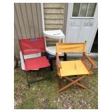 Directors Chair, Folding Chair, End Tables Directors Chair, Folding Chair, End Tables