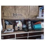 Barometers, Dishes, Clock, Wall Cabinet Barometers, Dishes, Clock, Wall Cabinet