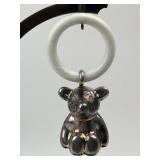 Vintage Nokalon Silver Tone Bear Baby Rattle Vintage Nokalon Silver Tone Bear Baby Rattle