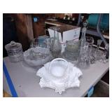 Crystal, Glassware, Decanter, Milk Glass Crystal, Glassware, Decanter, Milk Glass