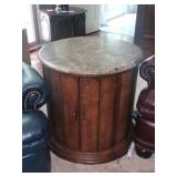 Century Furntiure Drum End Table w/ Marble Top