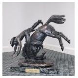 Cast Bronze C. Spampinato 'Headed For A Fall'