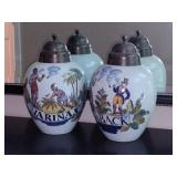 Early 20th Century Dutch Colonial Tobacco Jars