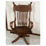 Antique Swivel Bentwood Chair