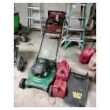 Weed Eater 21in Push Mower, Gas Cans Weed Eater 21in Push Mower, Gas Cans