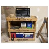 Michelob Wood Shelf, Coolers, Grill Utensils Michelob Wood Shelf, Coolers, Grill Utensils