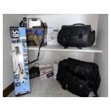 Camera Bag, Battery Charger, Camera Tripod Camera Bag, Battery Charger, Camera Tripod