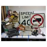 Road Signs, Battery Charger, Copper Wire Road Signs, Battery Charger, Copper Wire
