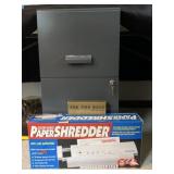 2 Drawer File Cabinet, Paper Shredder 2 Drawer File Cabinet, Paper Shredder
