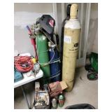 Welder with Acetylene Tanks & Helmet Welder with Acetylene Tanks & Helmet