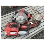 Milwaukee Grease Gun, Saw, Compact Hole Shooter