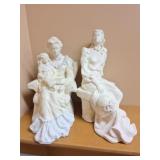 2 Alice Heath, Austin Products Chalkware Statues