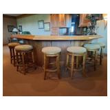 6 Swivel Bar Stools by Century Furniture