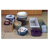 Planters, Garden Hose, Live Trap, Shoe Covers