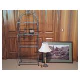 Bakers Rack, B. Brown Art Print, Lamp